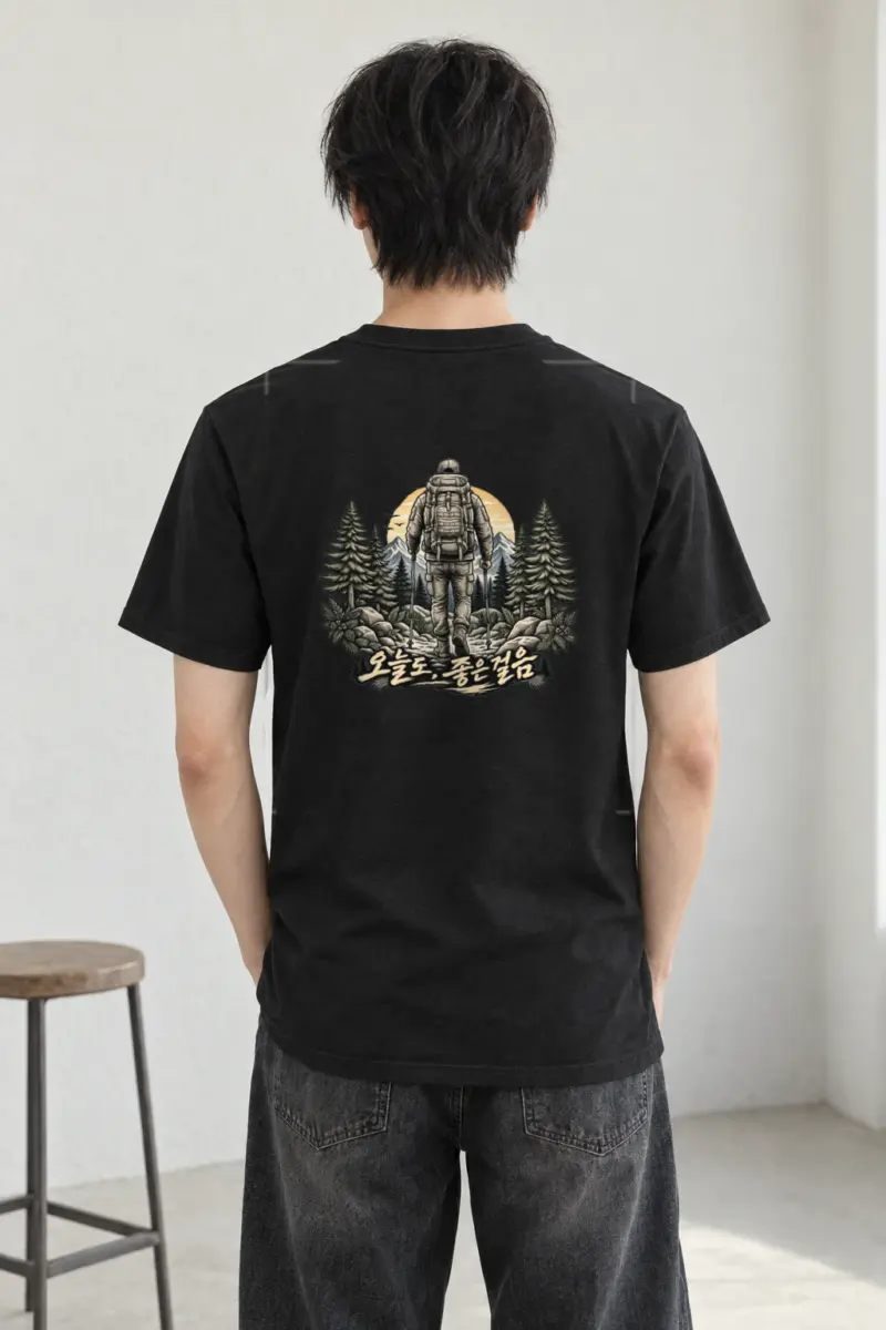 "Today, Good Steps" Heavyweight Unisex Crewneck T-shirt