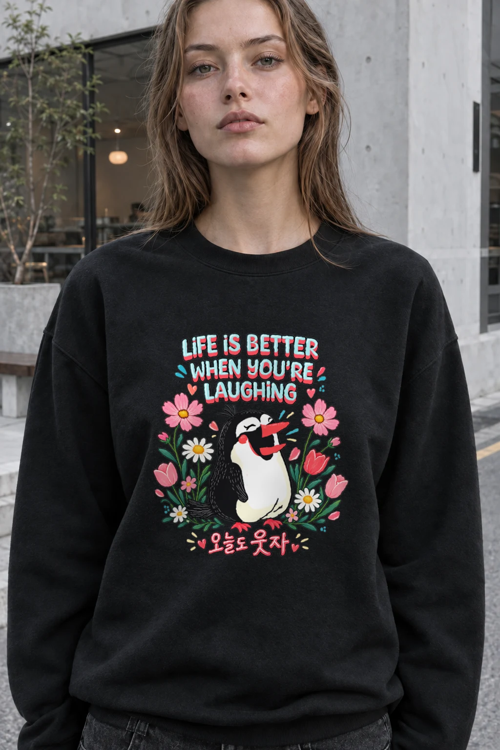 "Today We Laugh" Heavy Blend Unisex Crewneck Sweatshirt | Gildan 18000