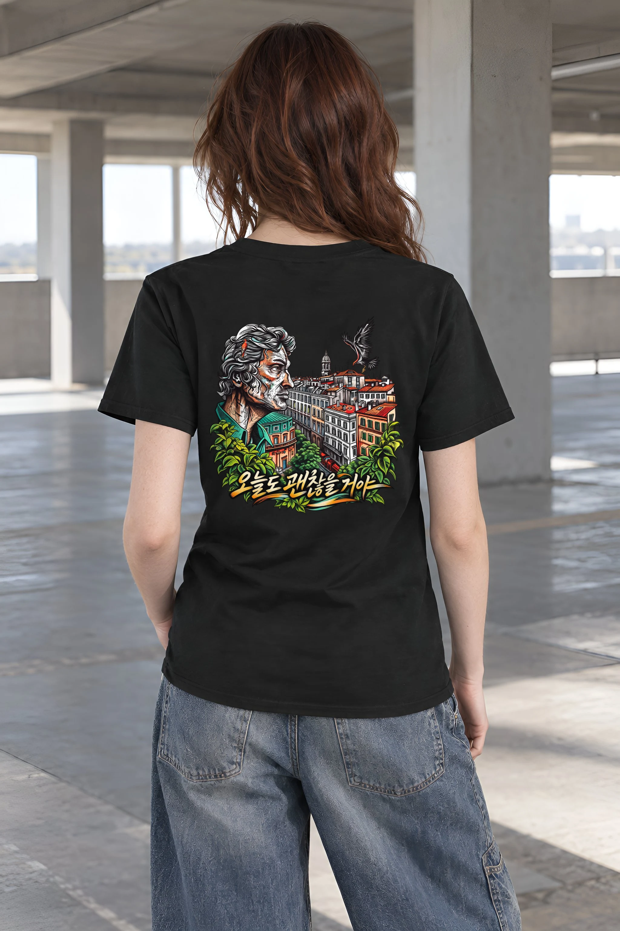 "Today Will Be Okay" Heavyweight Unisex Crewneck T-shirt