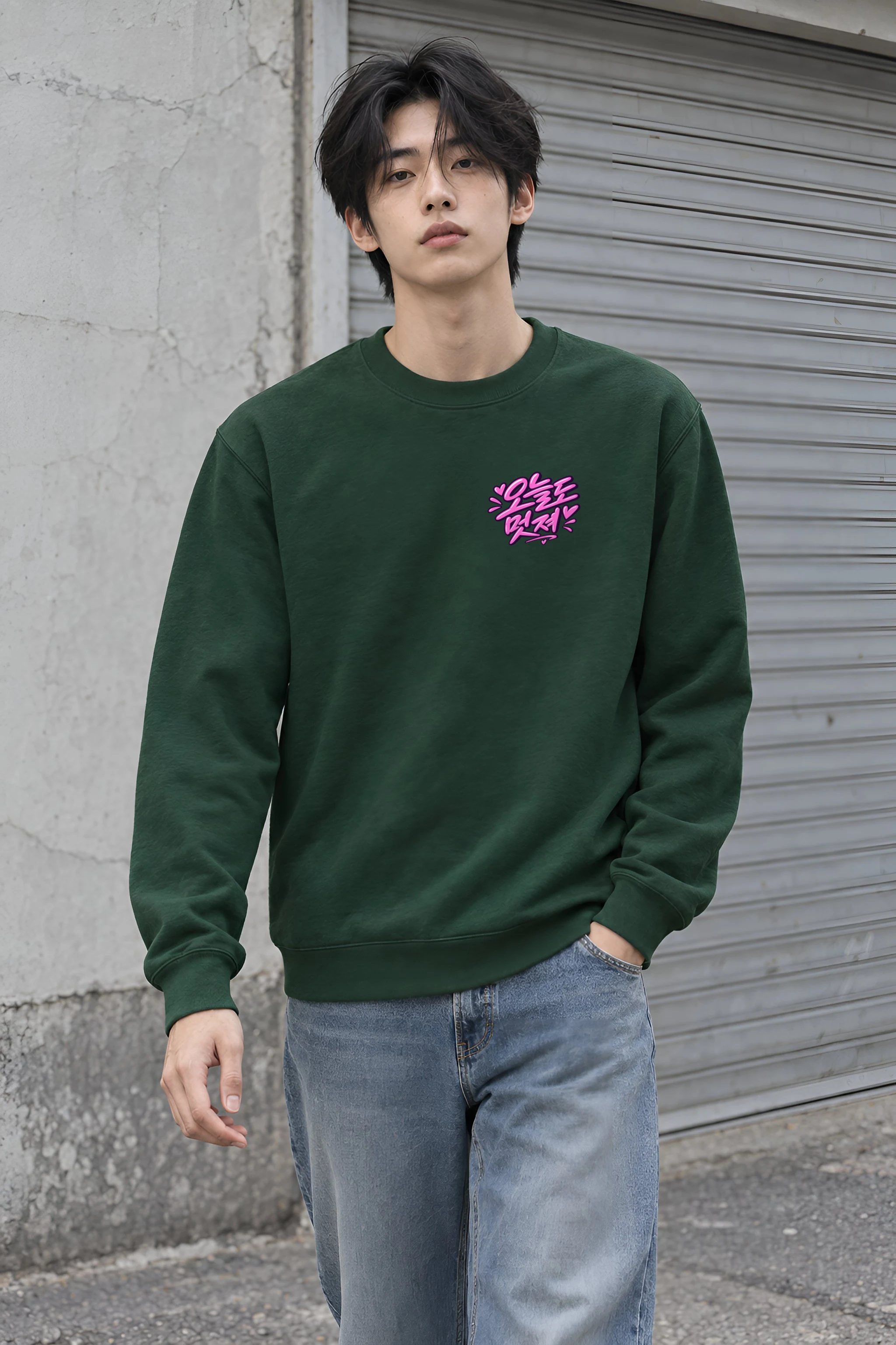 "Today You Look Great" Heavy Blend Unisex Crewneck Sweatshirt