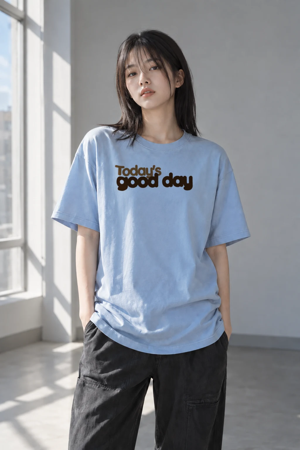 "Today’s Good Day" Heavyweight Unisex Crewneck T-shirt | Gildan 5000