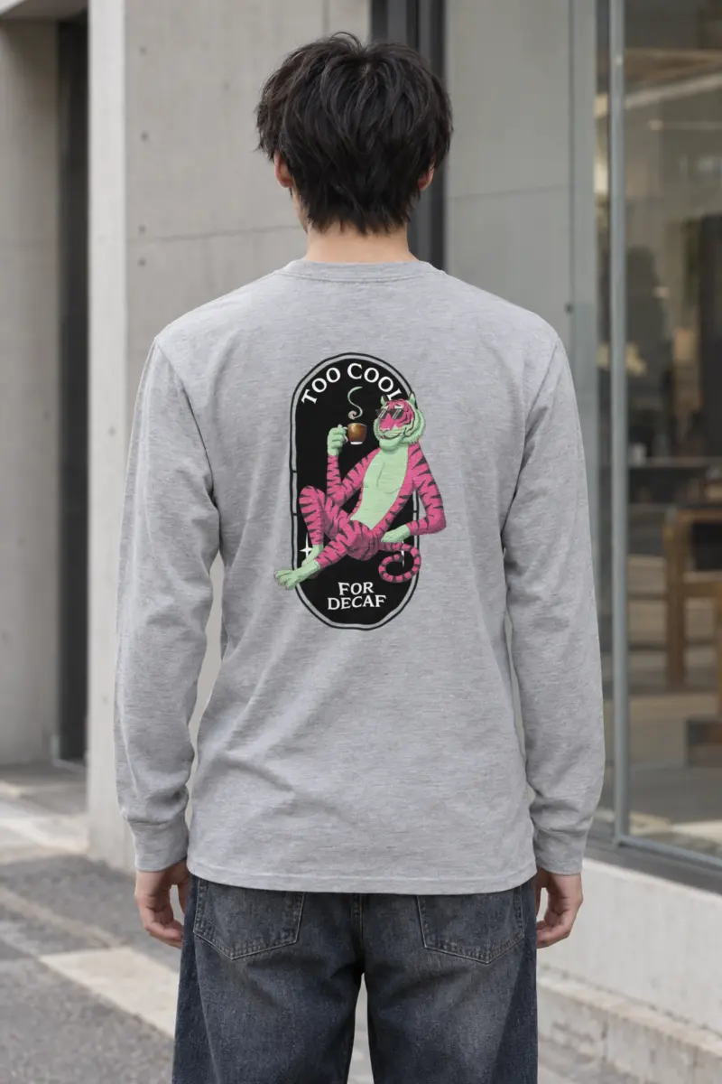 "Too Cool For Decaf" Unisex Longsleeve T-shirt