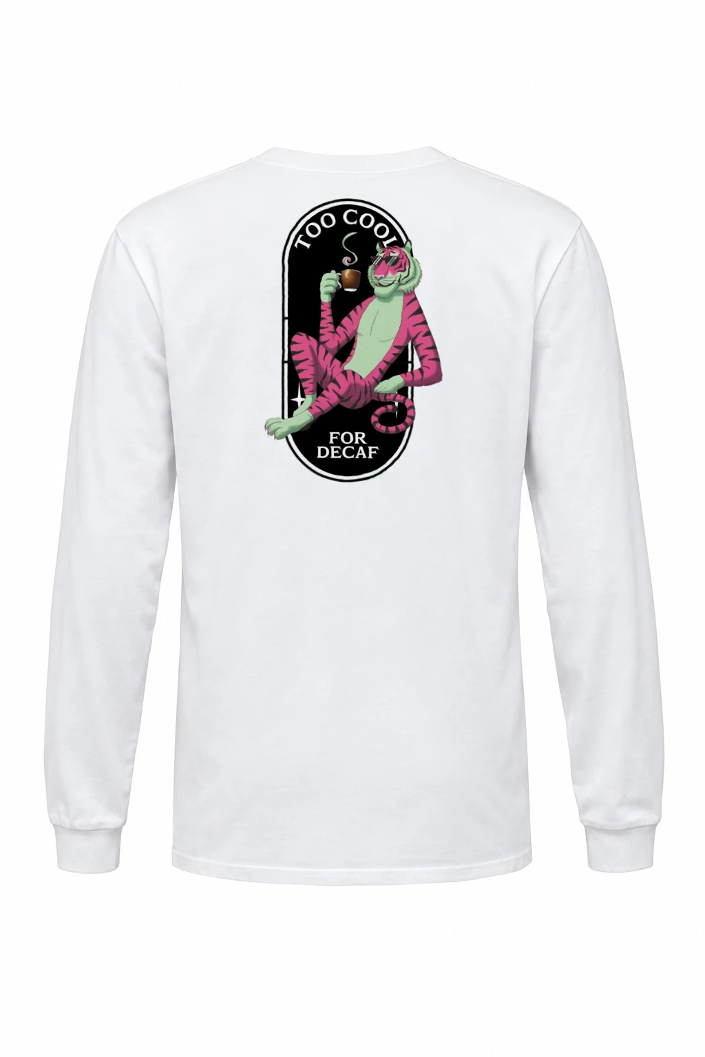 "Too Cool For Decaf" Unisex Longsleeve T-shirt | Gildan 2400