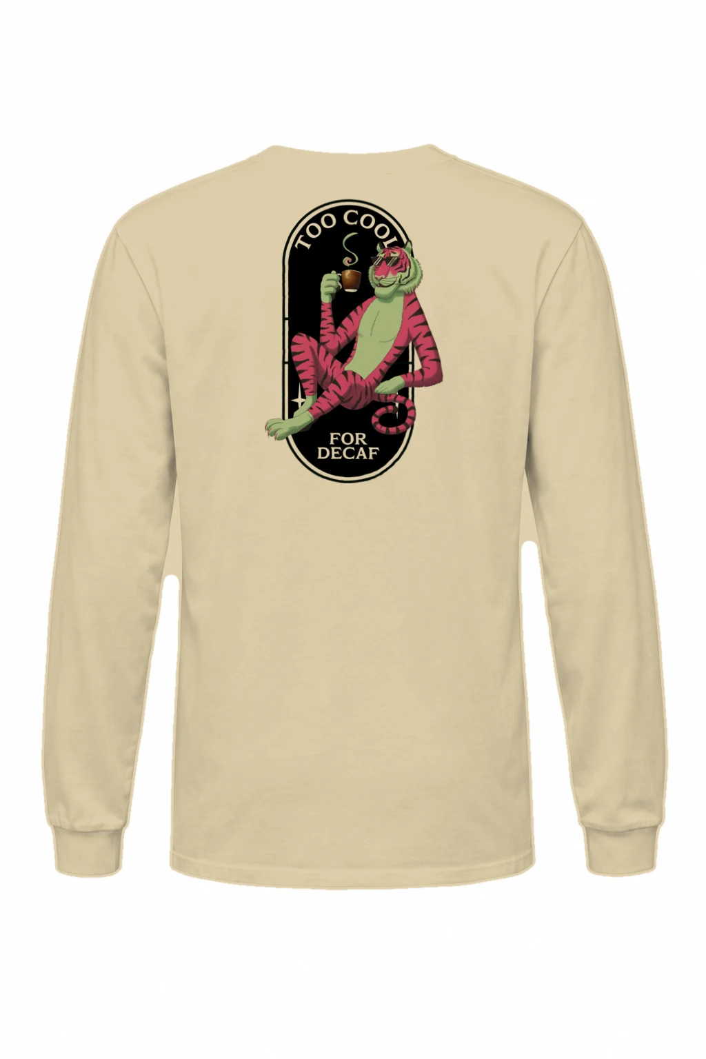 "Too Cool For Decaf" Unisex Longsleeve T-shirt | Gildan 2400