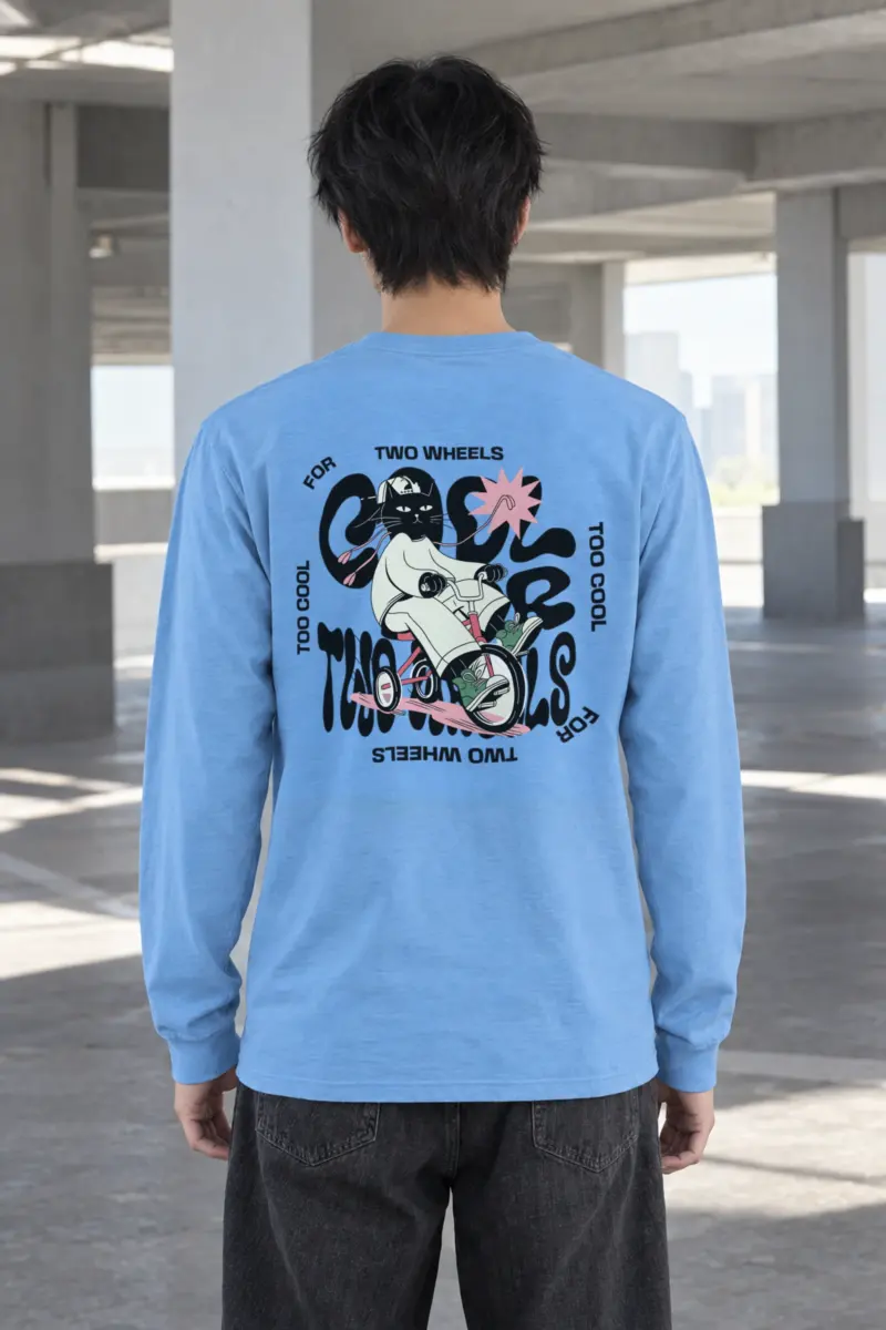 "Too Cool For Two Wheels" Unisex Longsleeve T-shirt