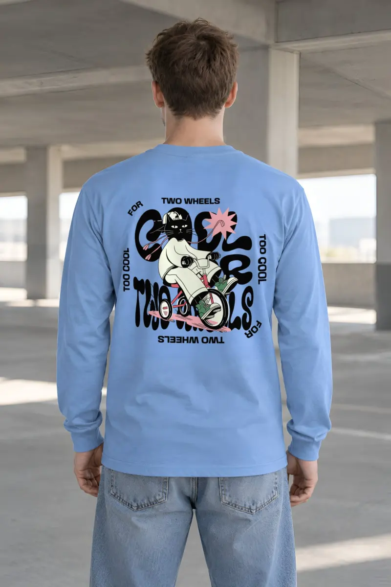 "Too Cool For Two Wheels" Unisex Longsleeve T-shirt