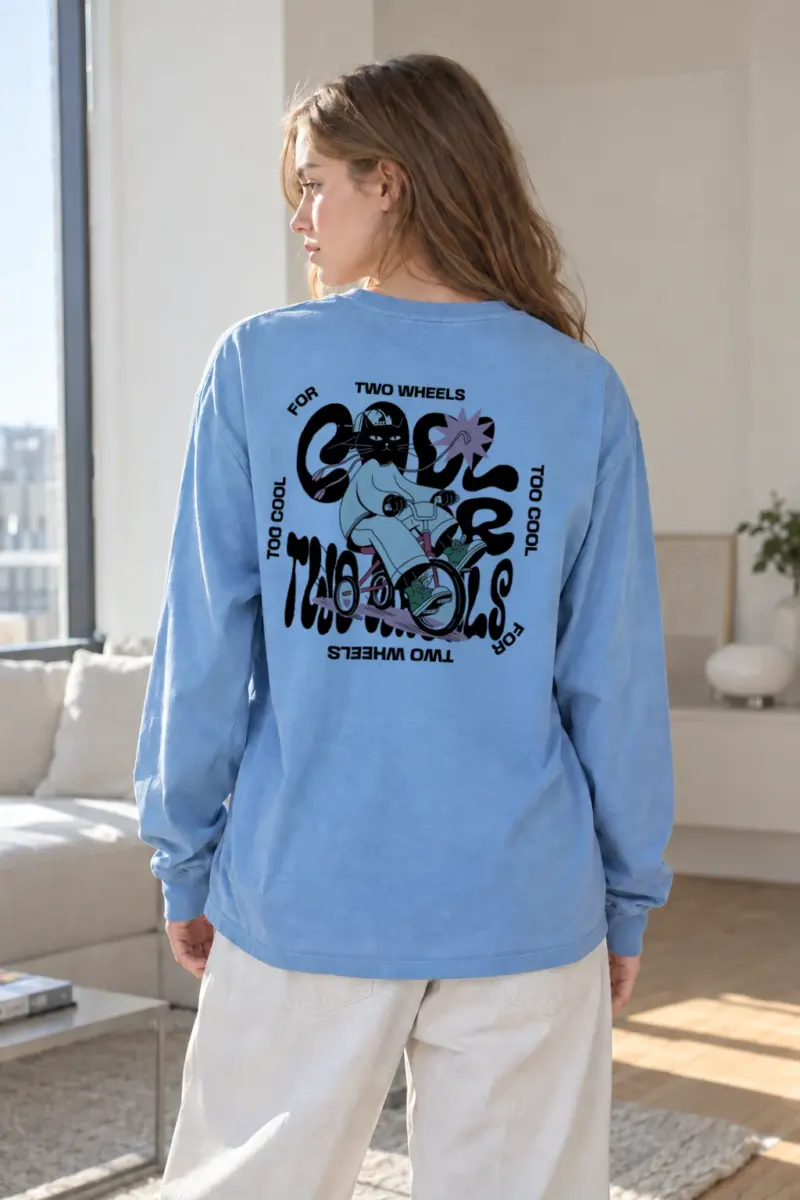"Too Cool For Two Wheels" Unisex Longsleeve T-shirt | Gildan 2400
