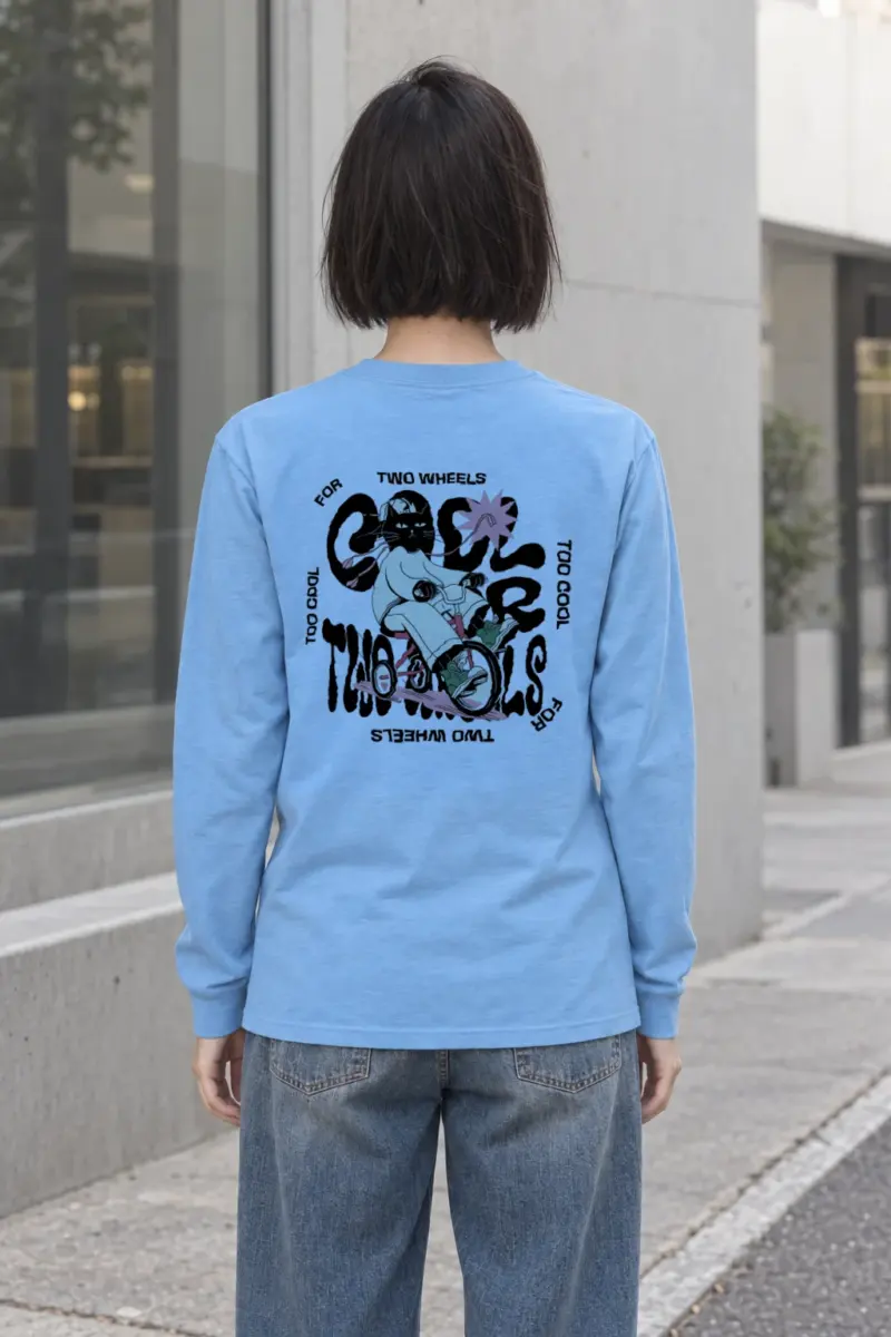 "Too Cool For Two Wheels" Unisex Longsleeve T-shirt