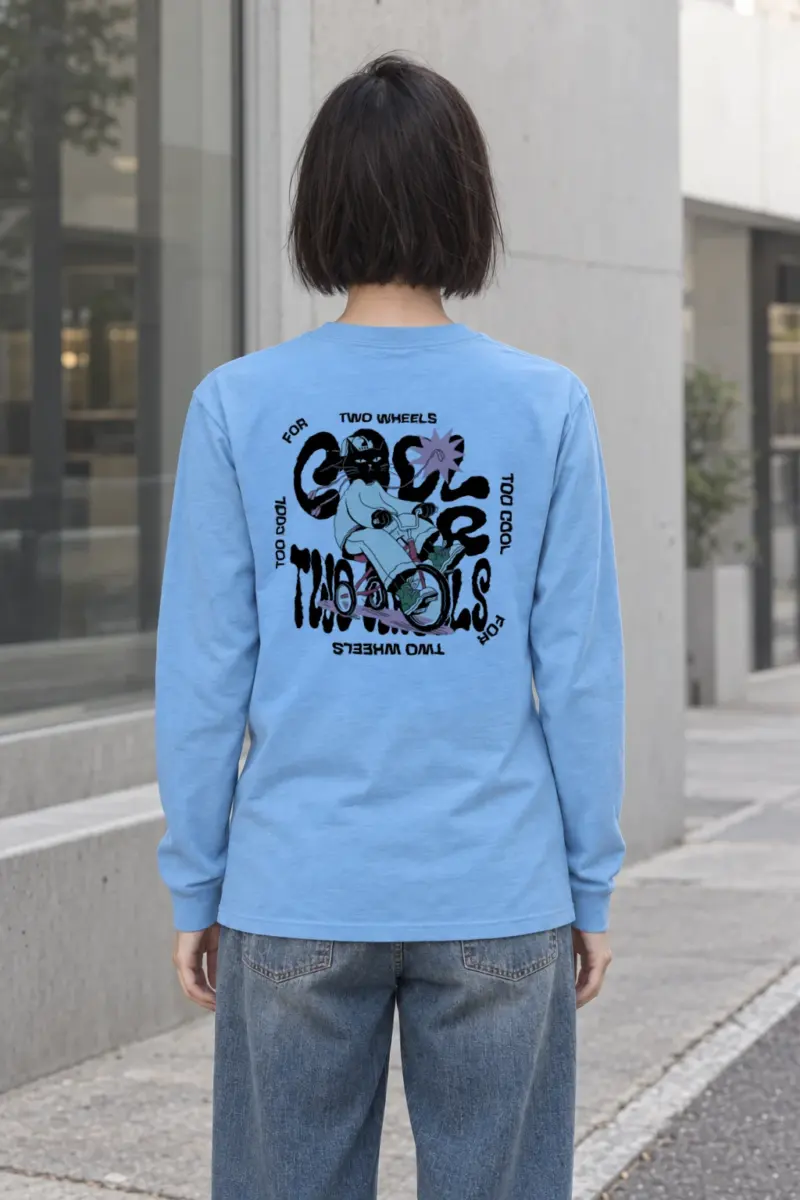 "Too Cool For Two Wheels" Unisex Longsleeve T-shirt