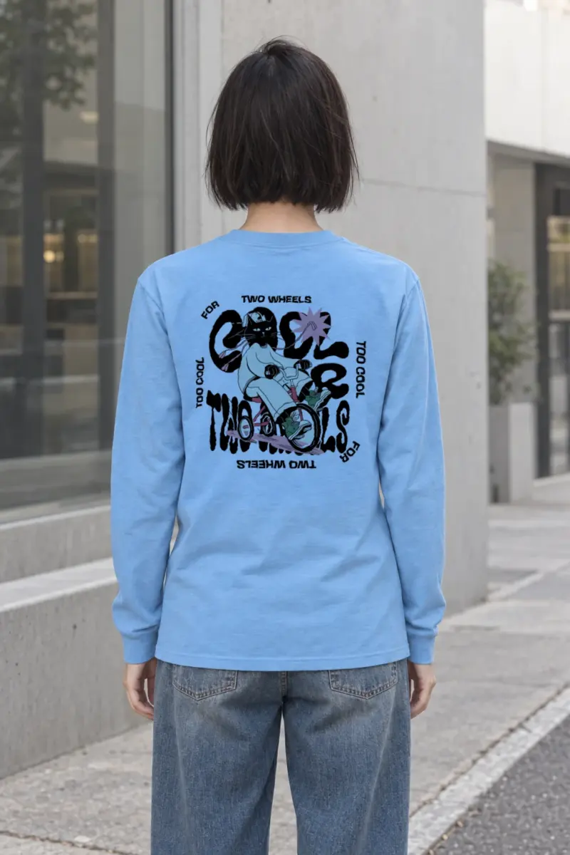 "Too Cool For Two Wheels" Unisex Longsleeve T-shirt | Gildan 2400