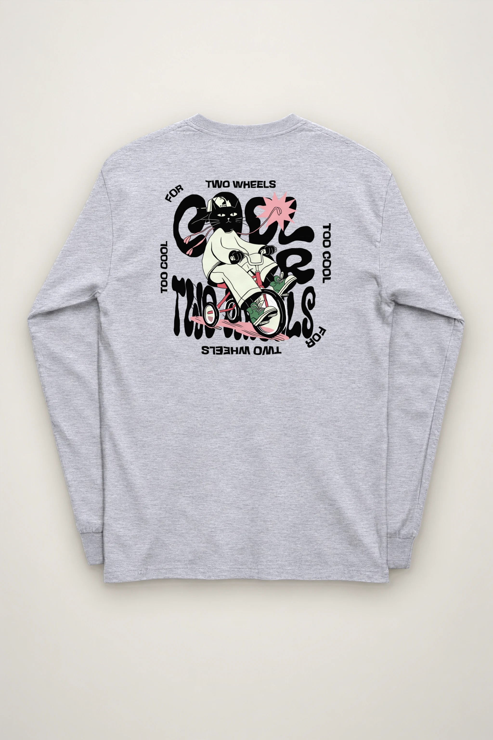 "Too Cool For Two Wheels" Unisex Longsleeve T-shirt