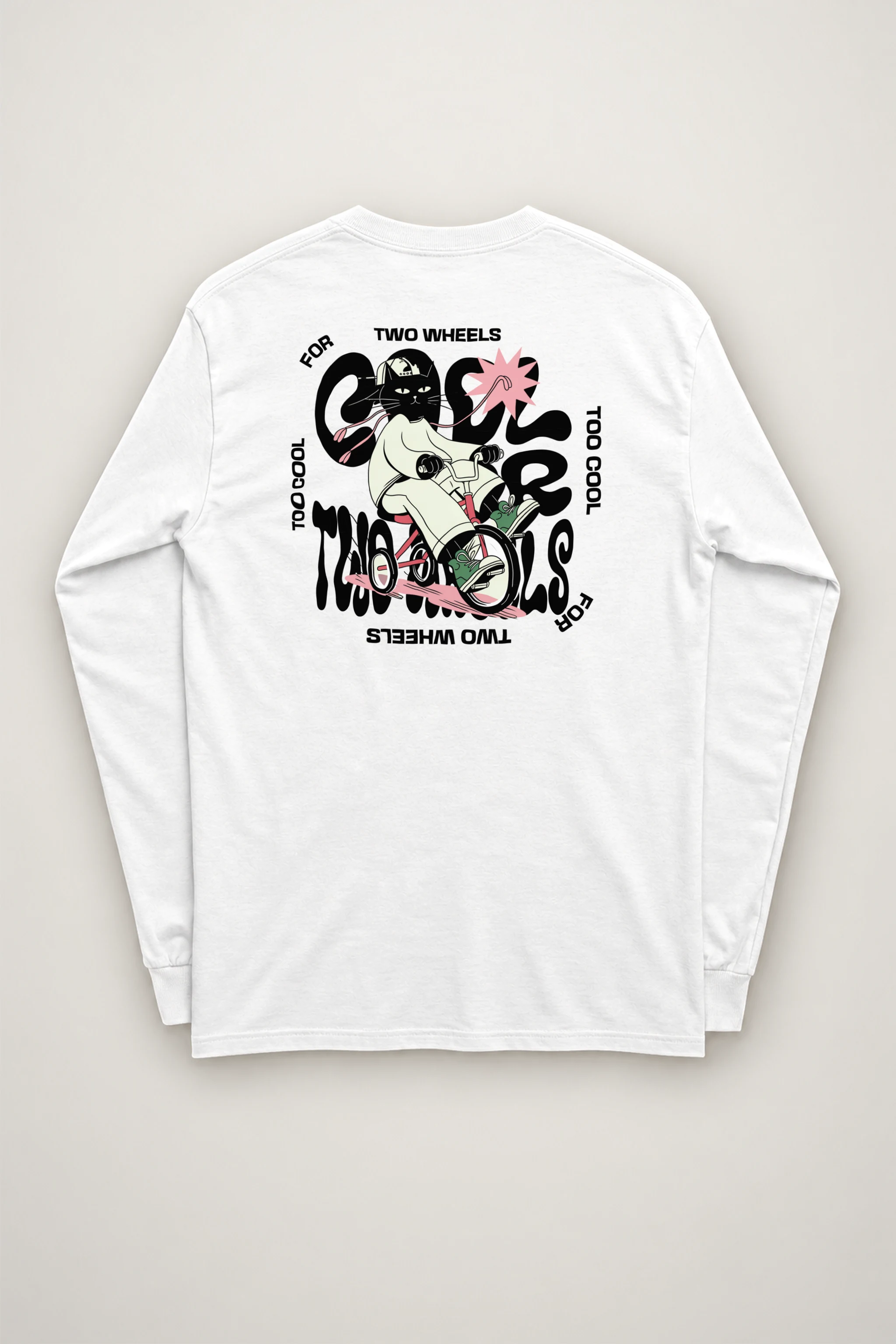 "Too Cool For Two Wheels" Unisex Longsleeve T-shirt