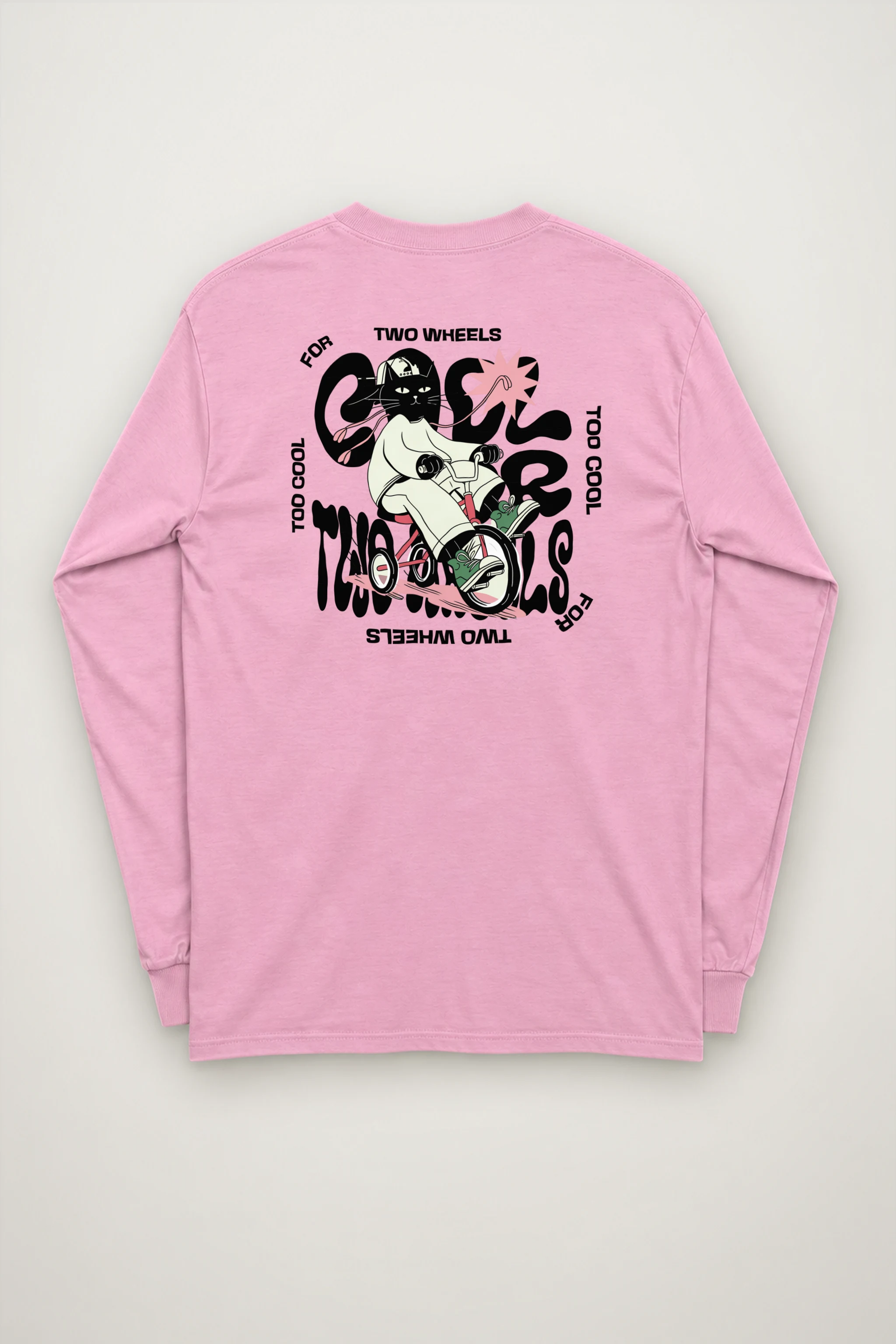 "Too Cool For Two Wheels" Unisex Longsleeve T-shirt