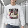 "Too Cool To Care" Heavy Blend Unisex Crewneck Sweatshirt