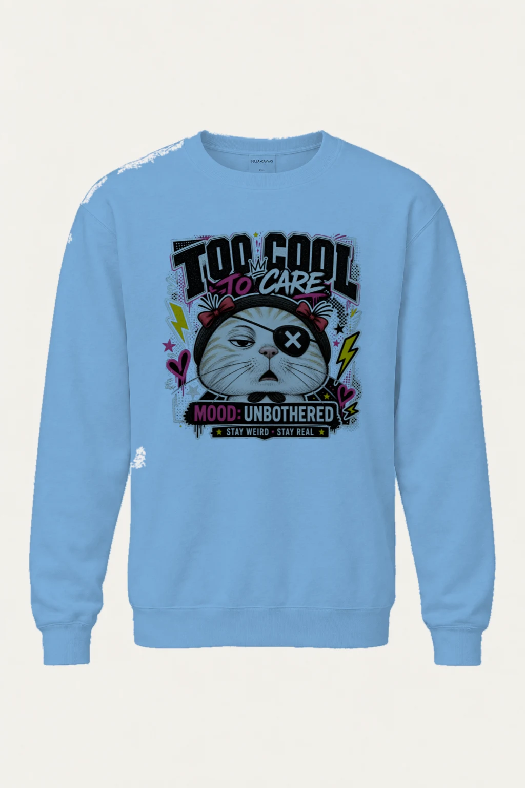 "Too Cool To Care" Heavy Blend Unisex Crewneck Sweatshirt | Gildan 18000