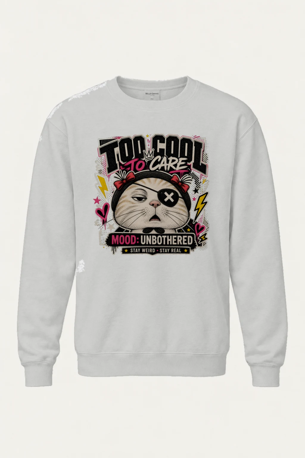 "Too Cool To Care" Heavy Blend Unisex Crewneck Sweatshirt | Gildan 18000