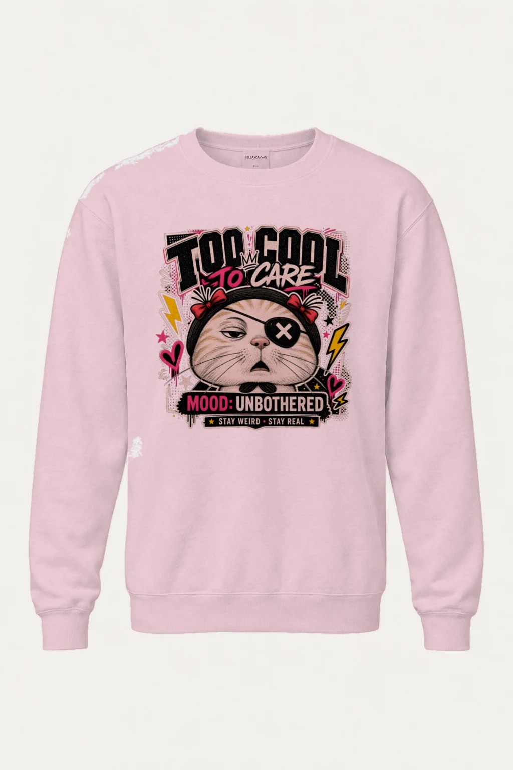"Too Cool To Care" Heavy Blend Unisex Crewneck Sweatshirt | Gildan 18000