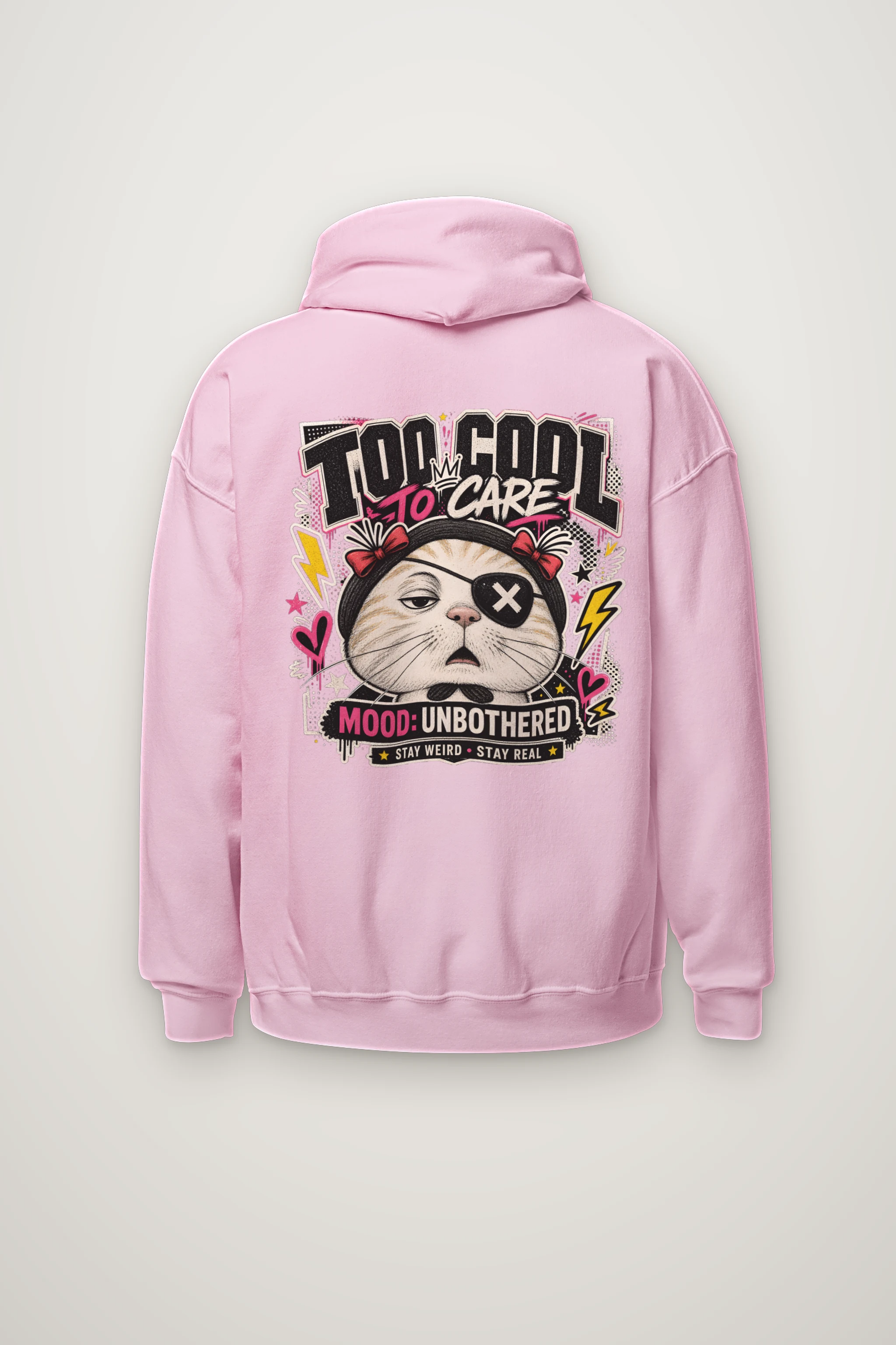 "Too Cool To Care" Heavy Blend Unisex Pullover Hoodie