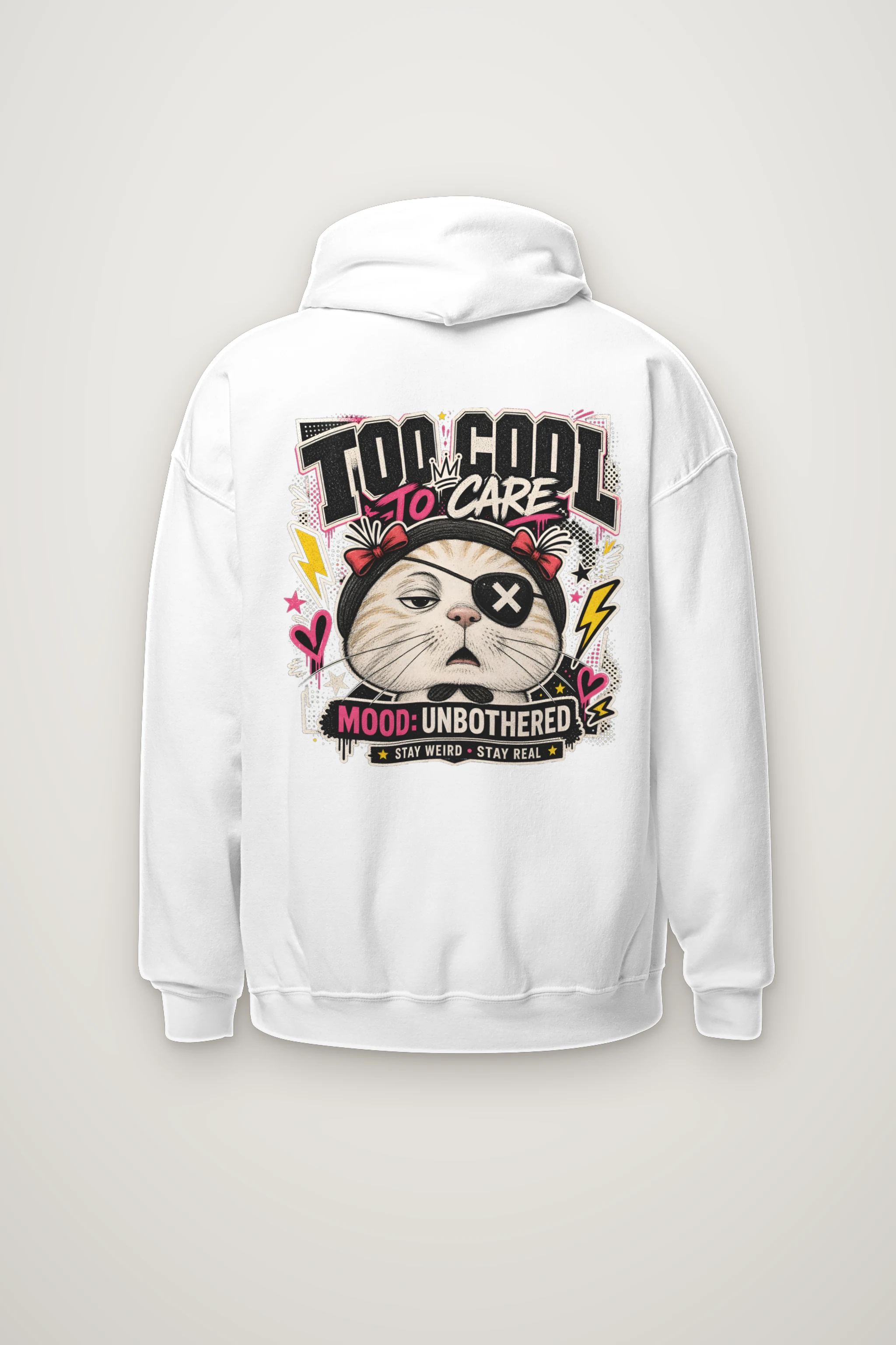 "Too Cool To Care" Heavy Blend Unisex Pullover Hoodie
