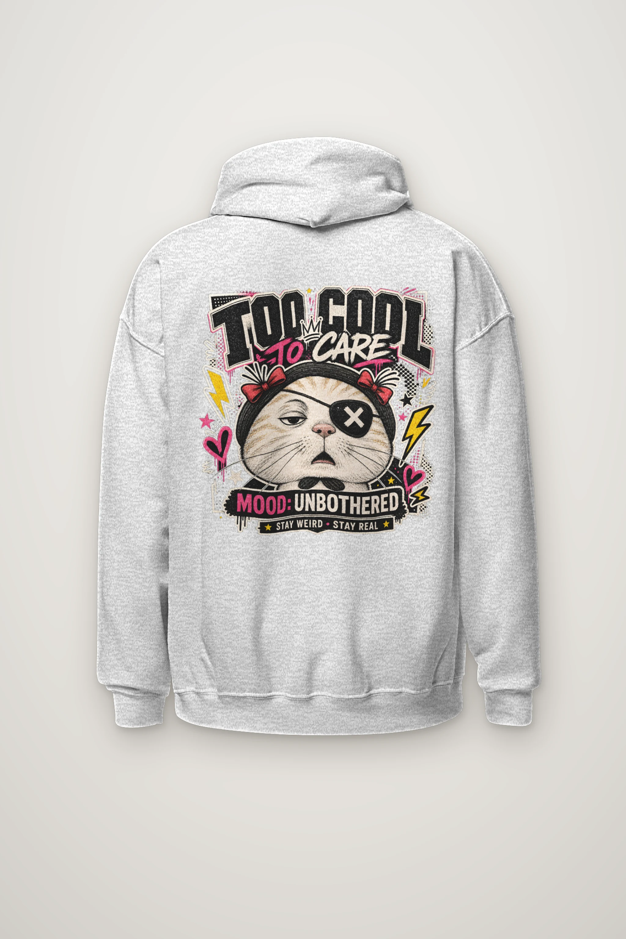 "Too Cool To Care" Heavy Blend Unisex Pullover Hoodie