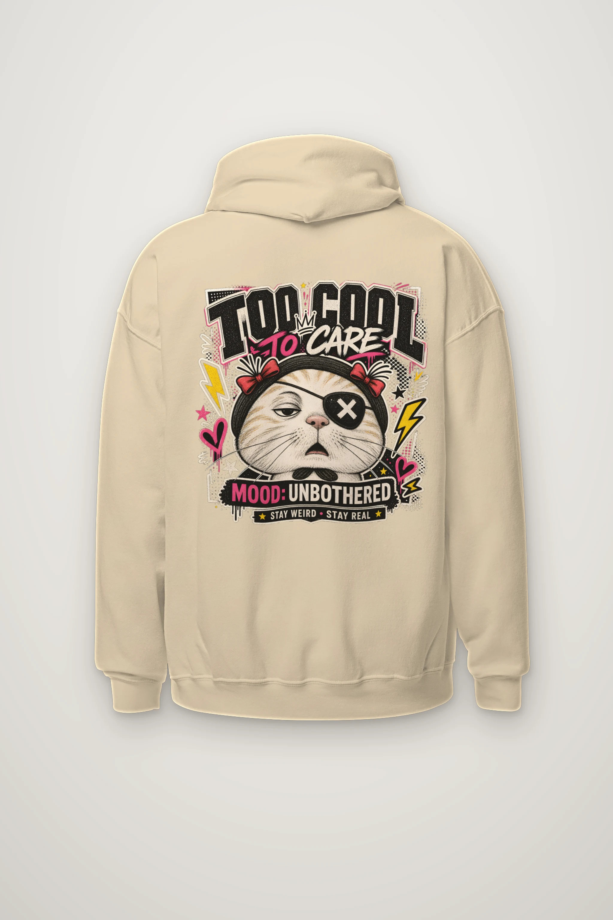 "Too Cool To Care" Heavy Blend Unisex Pullover Hoodie