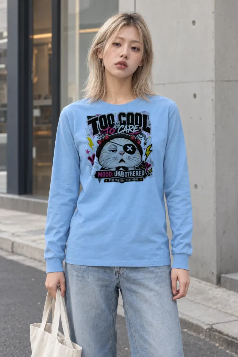"Too Cool To Care" Unisex Longsleeve T-shirt