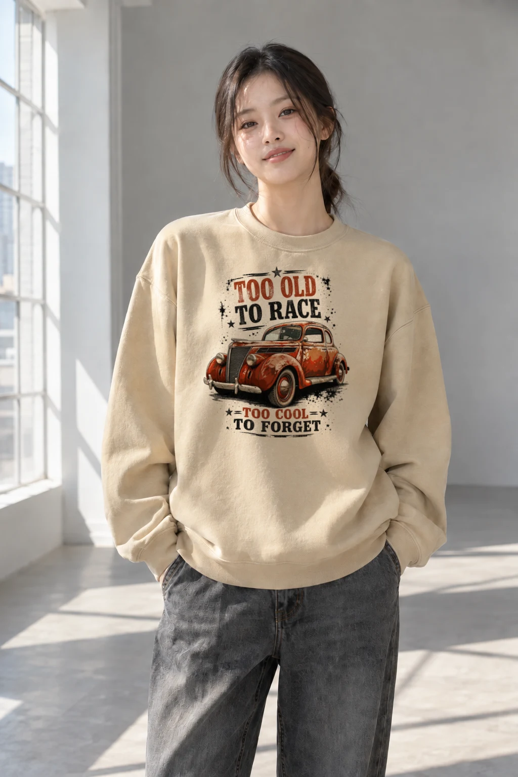 "Too Cool To Forget" Heavy Blend Unisex Crewneck Sweatshirt | Gildan 18000