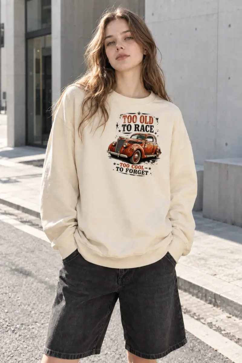 "Too Cool To Forget" Unisex Sponge Fleece Crewneck Sweatshirt | Bella + Canvas 3901