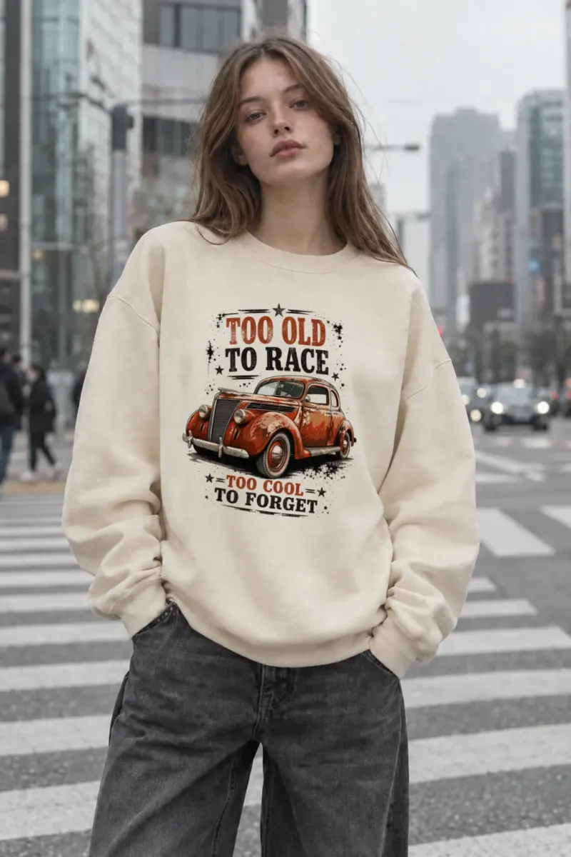 "Too Cool To Forget" Unisex Sponge Fleece Crewneck Sweatshirt | Bella + Canvas 3901