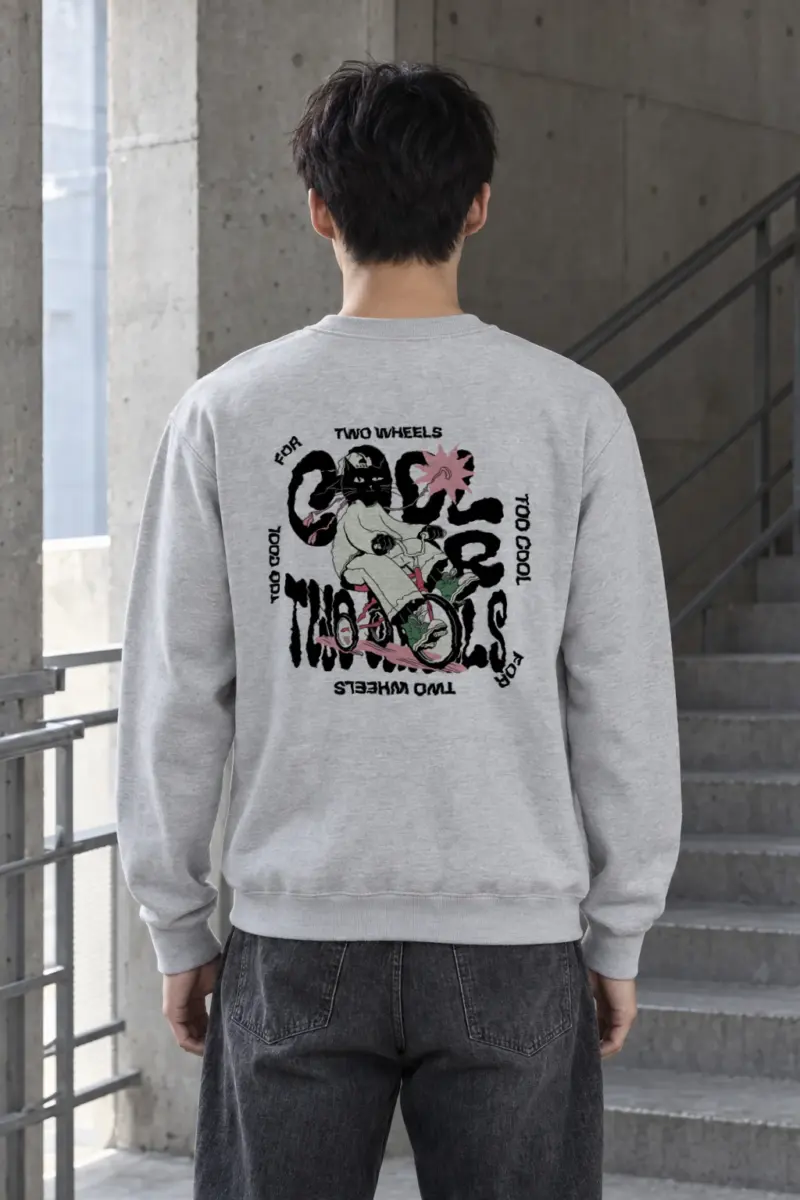 "Too Cool Two Wheels" Heavy Blend Unisex Crewneck Sweatshirt | Gildan 18000