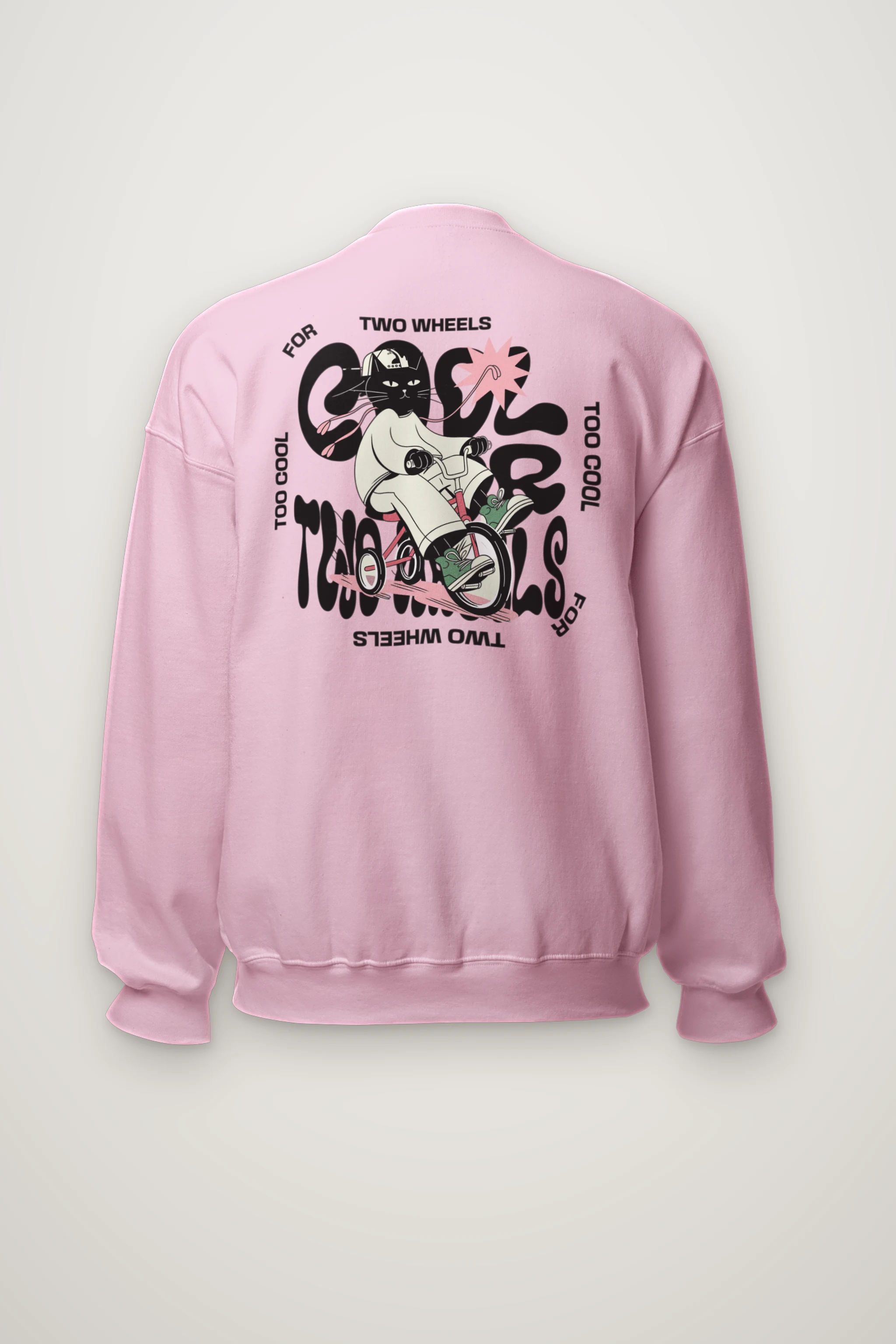 "Too Cool Two Wheels" Heavy Blend Unisex Crewneck Sweatshirt
