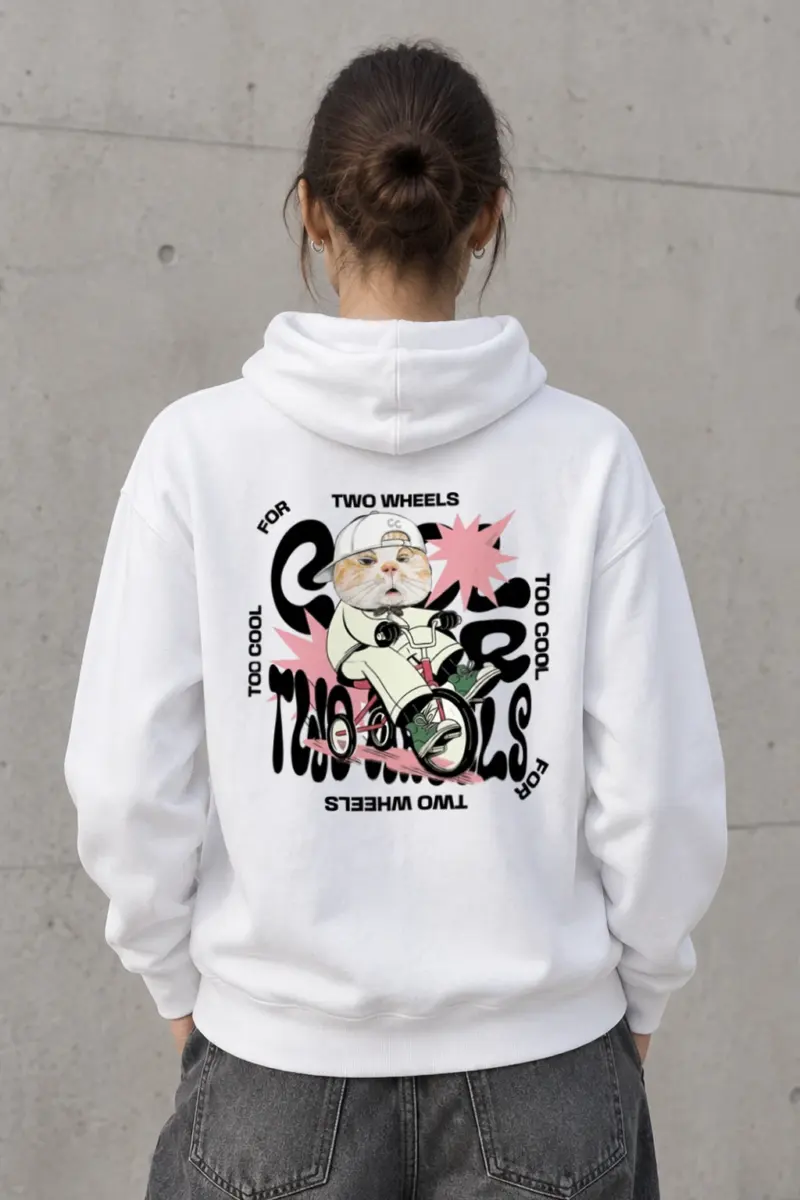 "Too Cool Two Wheels" Heavy Blend Unisex Pullover Hoodie
