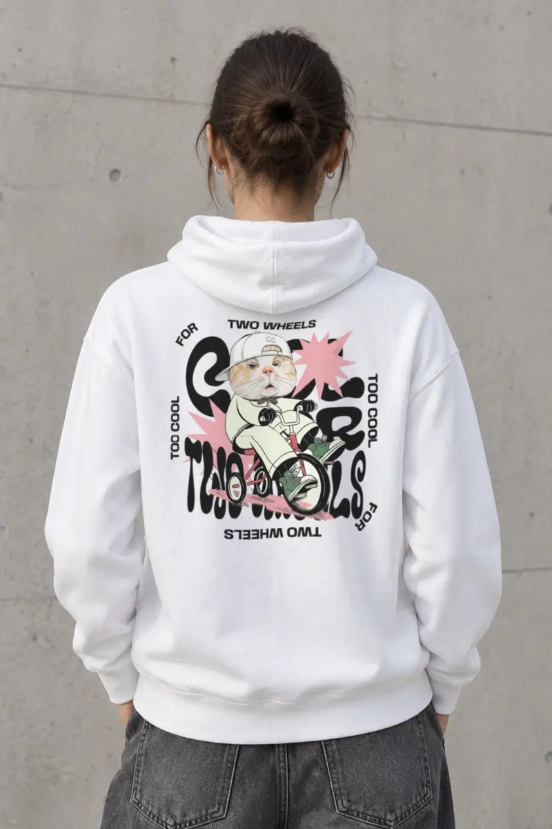 "Too Cool Two Wheels" Heavy Blend Unisex Pullover Hoodie