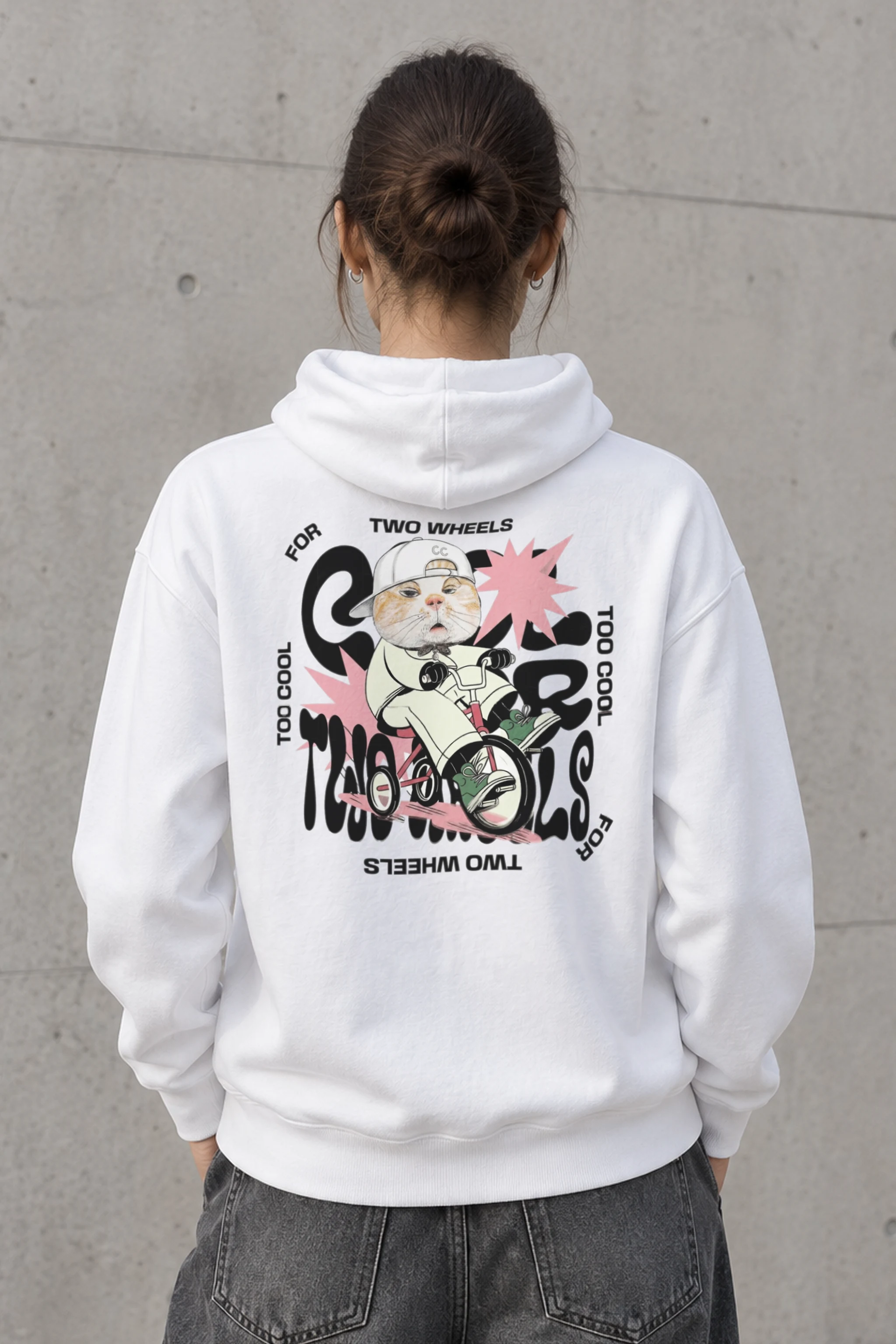 "Too Cool Two Wheels" Heavy Blend Unisex Pullover Hoodie