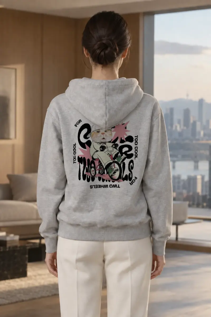 "Too Cool Two Wheels" Heavy Blend Unisex Pullover Hoodie | Gildan 18500