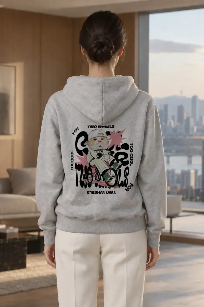 "Too Cool Two Wheels" Heavy Blend Unisex Pullover Hoodie | Gildan 18500