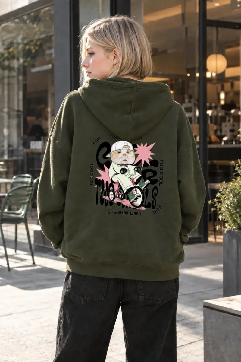 "Too Cool Two Wheels" Heavy Blend Unisex Pullover Hoodie | Gildan 18500