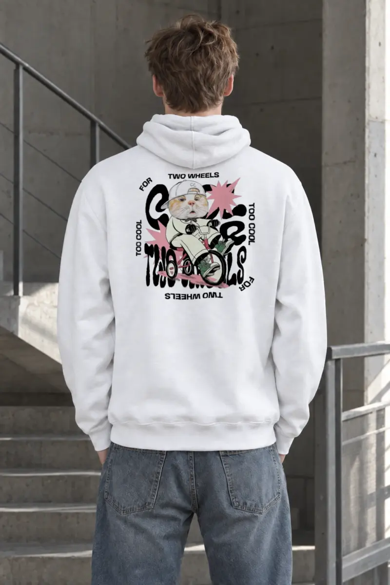 "Too Cool Two Wheels" Heavy Blend Unisex Pullover Hoodie
