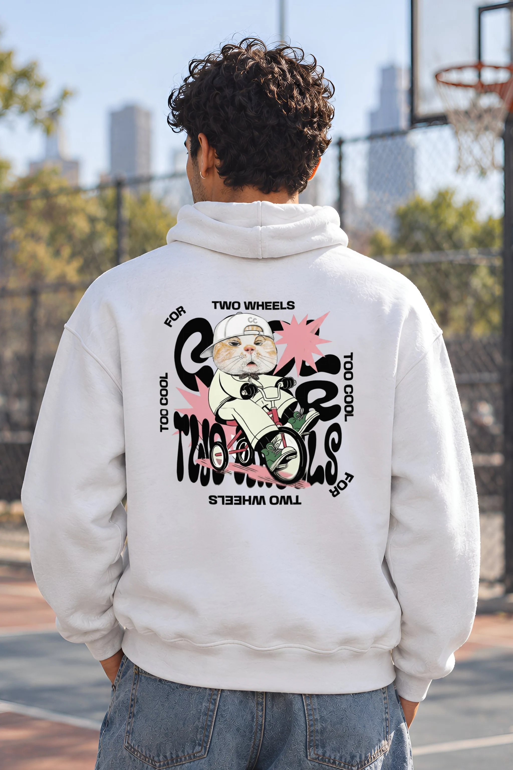 "Too Cool Two Wheels" Heavy Blend Unisex Pullover Hoodie