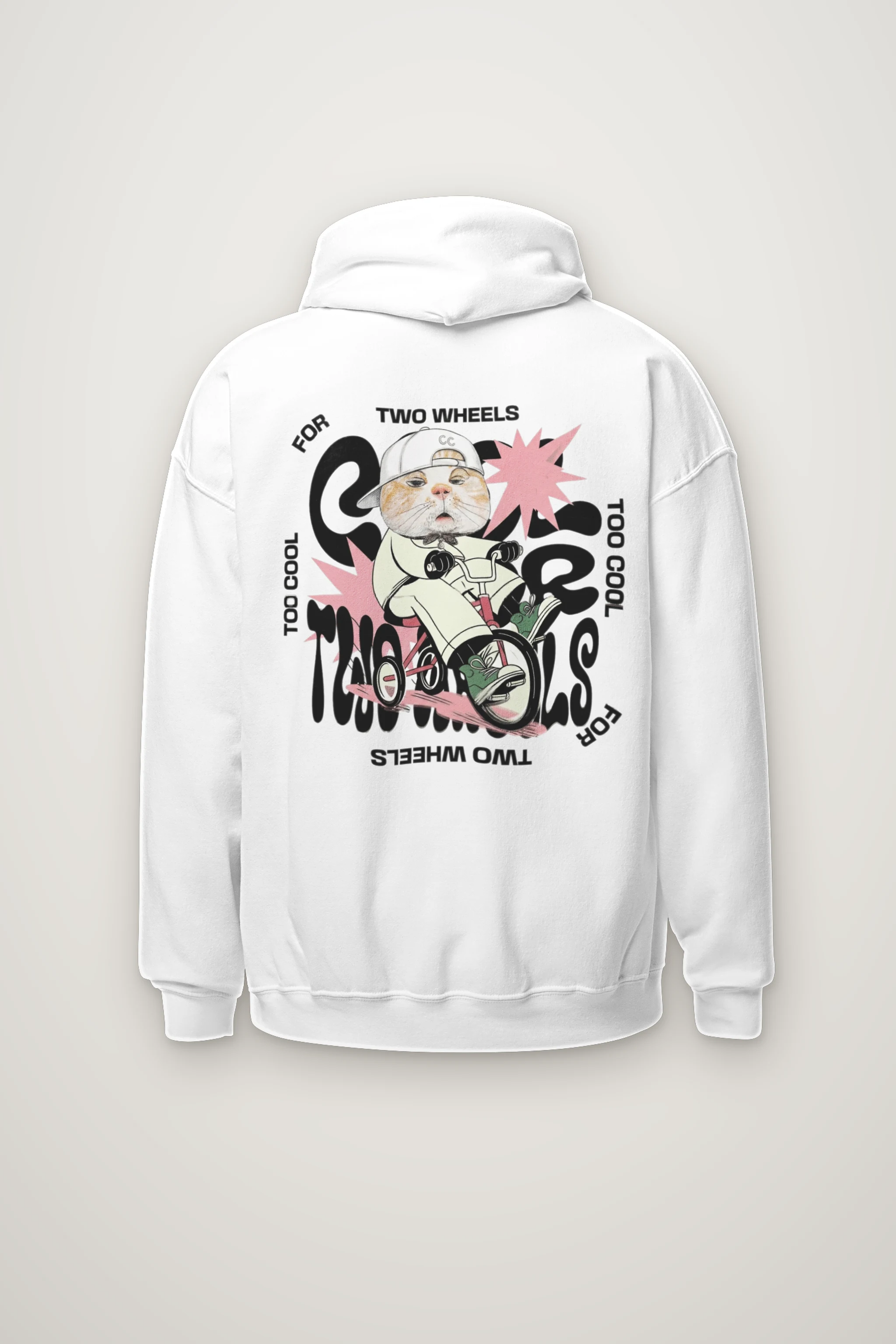 "Too Cool Two Wheels" Heavy Blend Unisex Pullover Hoodie