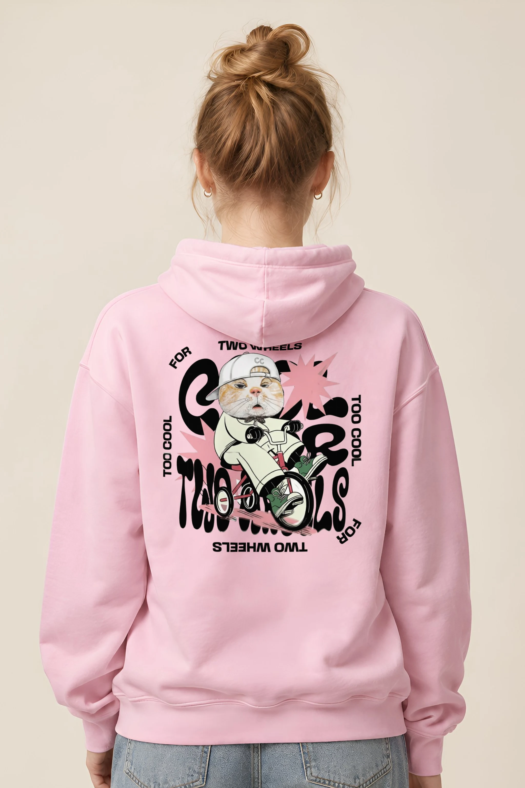 "Too Cool Two Wheels" Heavy Blend Unisex Pullover Hoodie