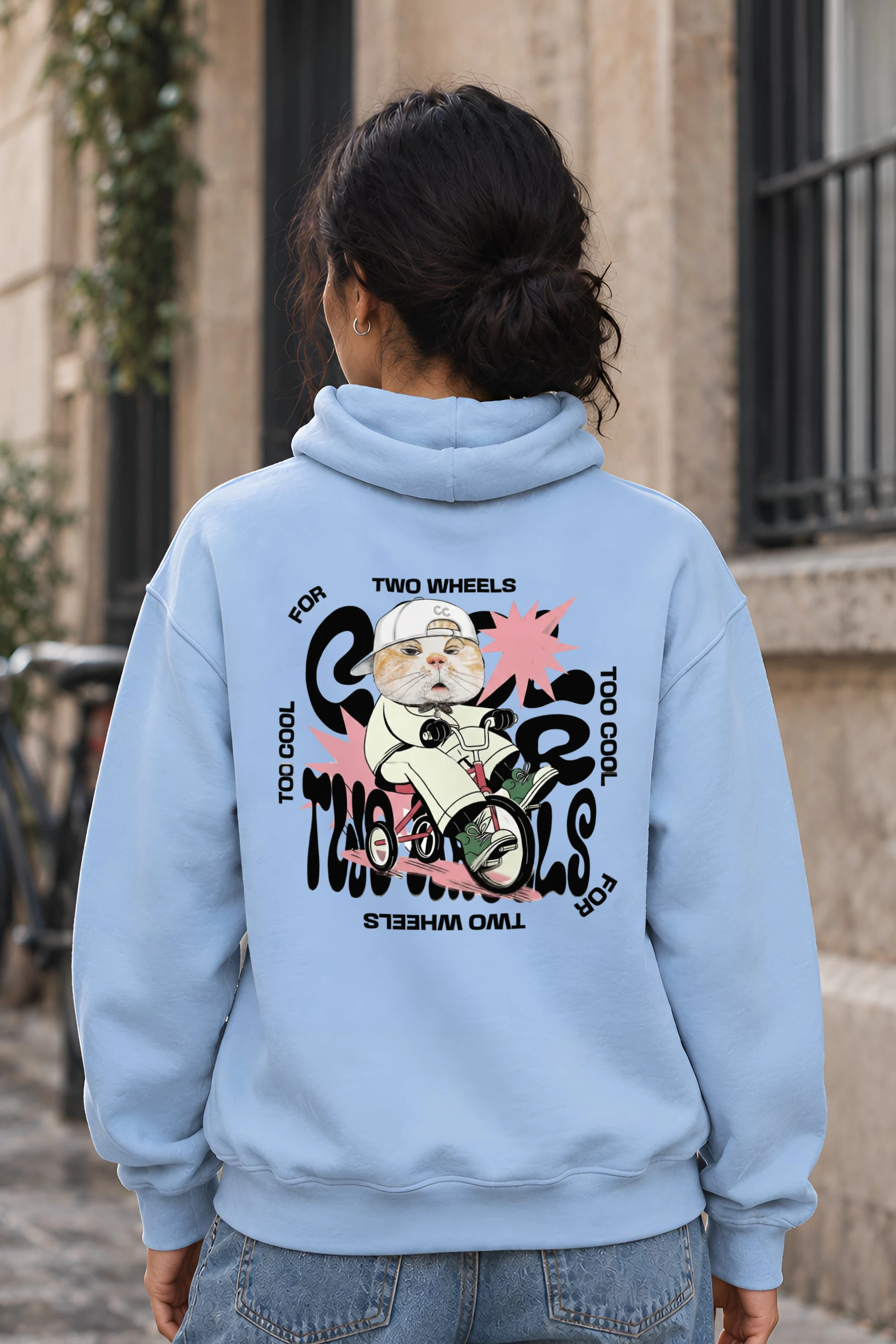 "Too Cool Two Wheels" Heavy Blend Unisex Pullover Hoodie
