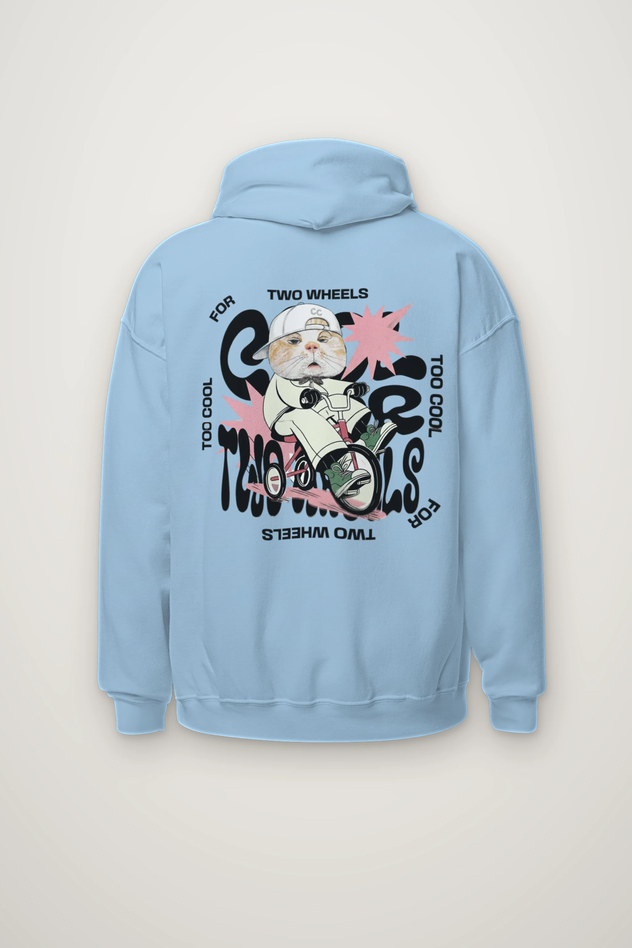 "Too Cool Two Wheels" Heavy Blend Unisex Pullover Hoodie