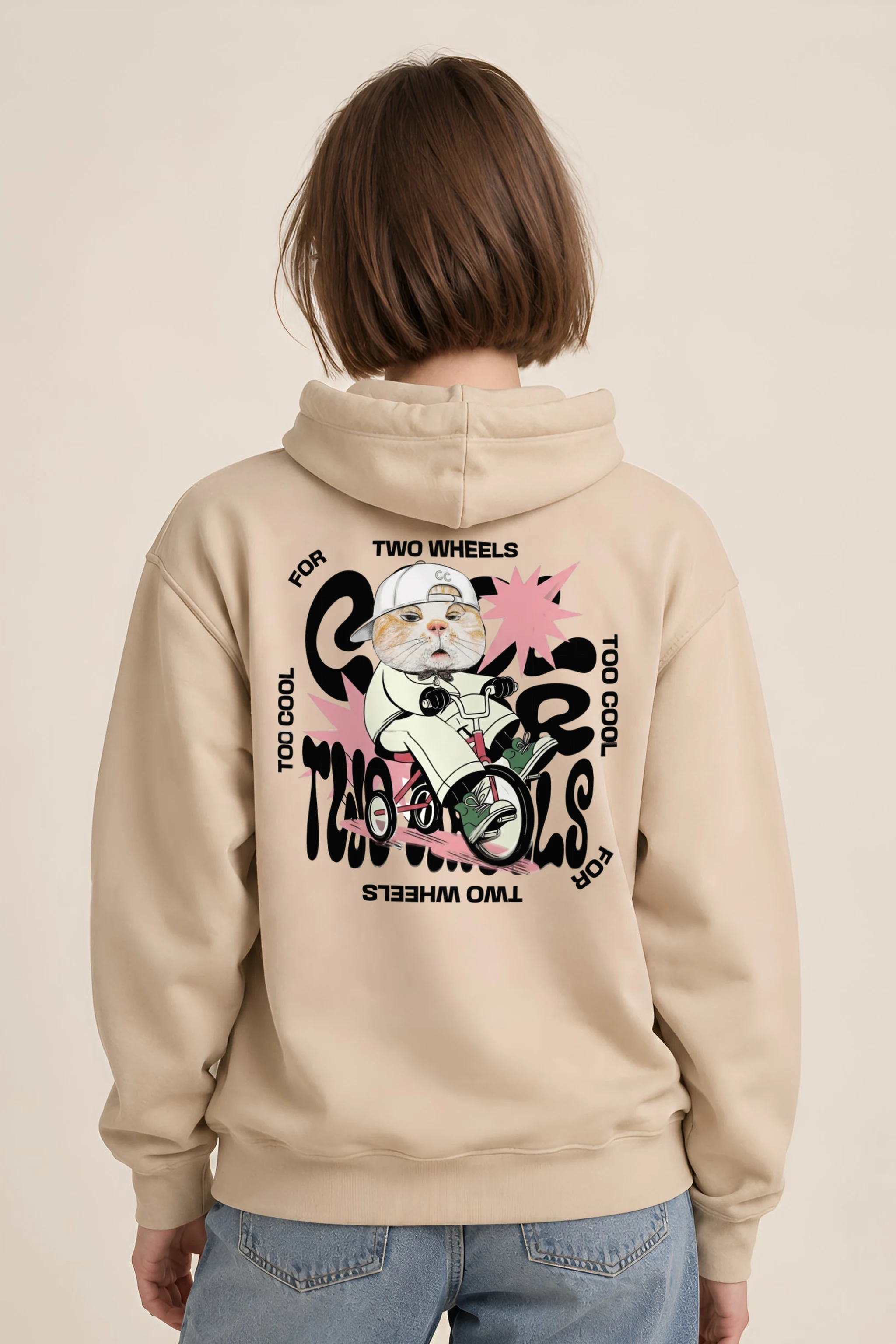 "Too Cool Two Wheels" Heavy Blend Unisex Pullover Hoodie