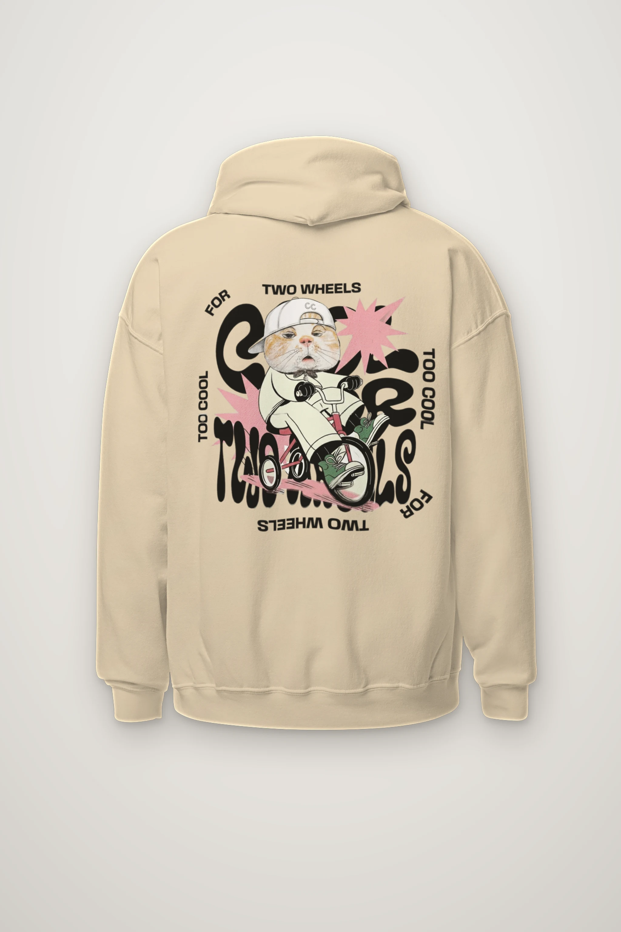 "Too Cool Two Wheels" Heavy Blend Unisex Pullover Hoodie
