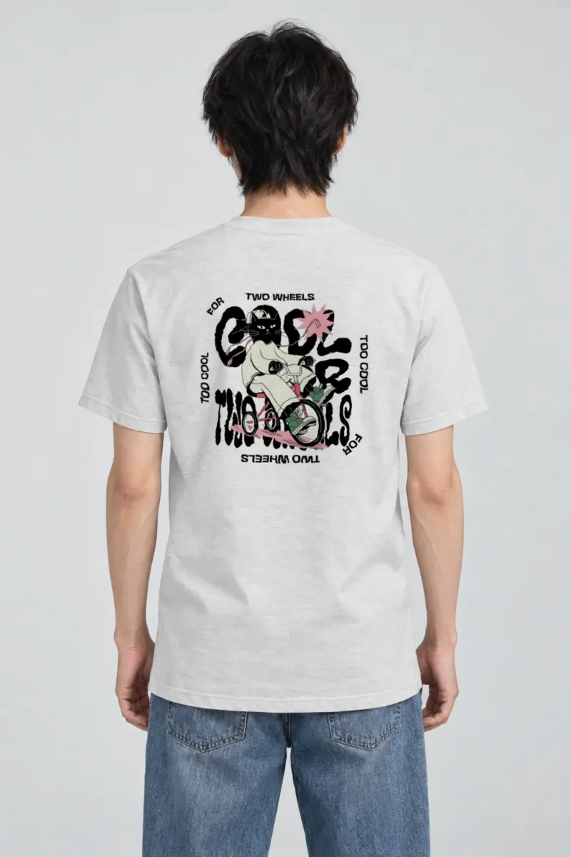 "Too Cool Two Wheels" Heavyweight Unisex Crewneck T-shirt
