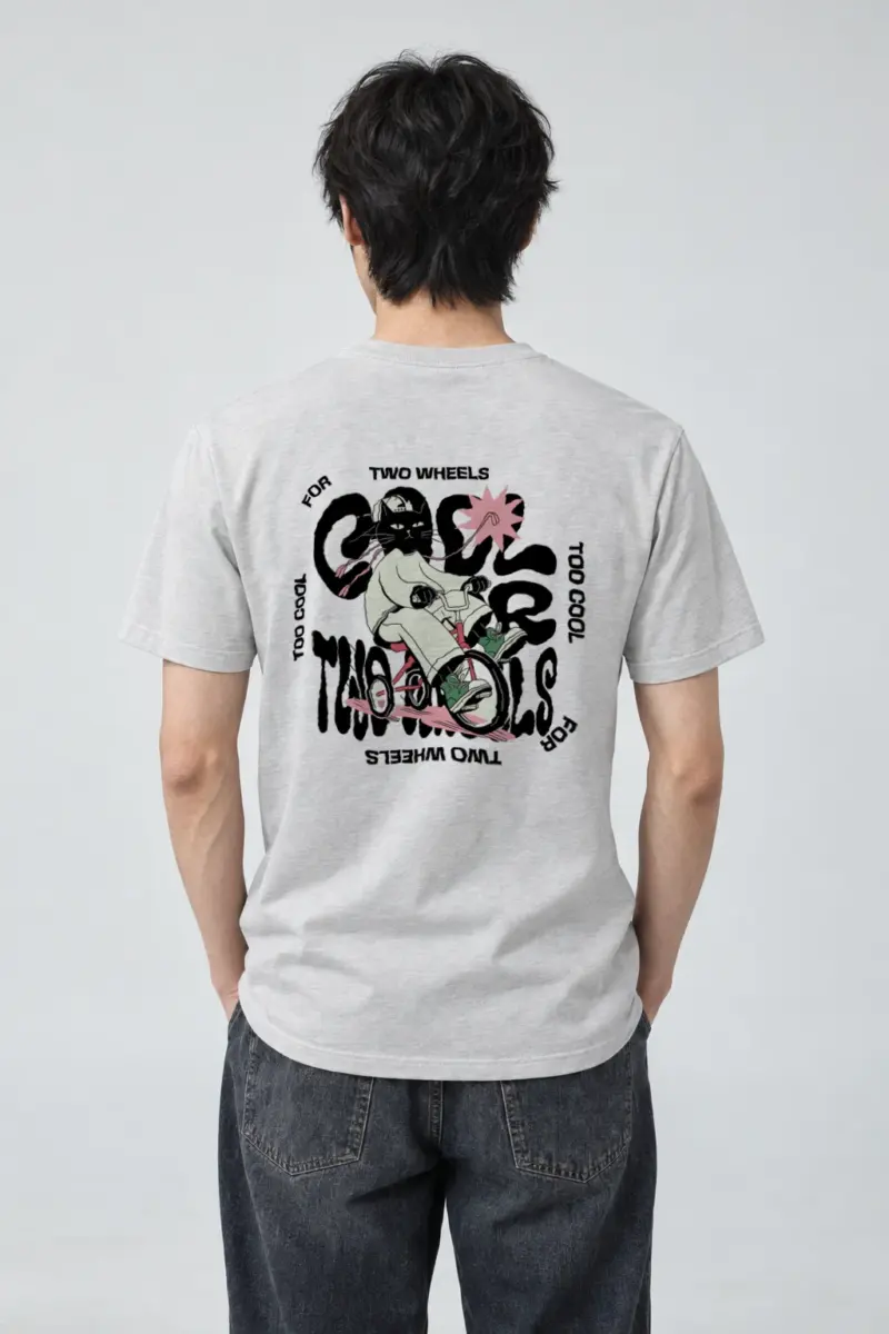 "Too Cool Two Wheels" Heavyweight Unisex Crewneck T-shirt | Gildan 5000
