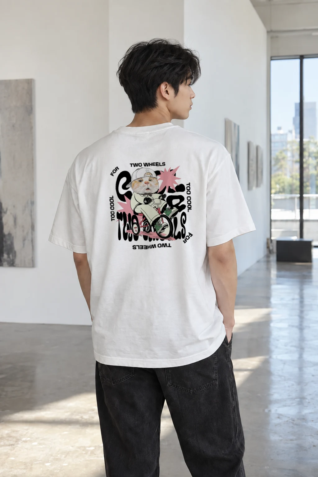 "Too Cool Two Wheels" Heavyweight Unisex Crewneck T-shirt | Gildan 5000