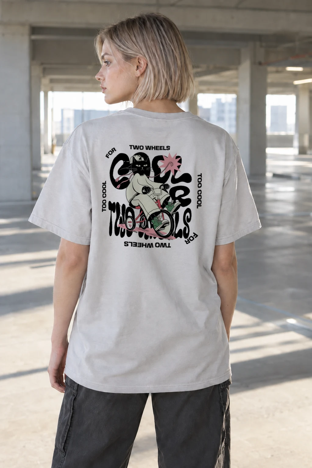 "Too Cool Two Wheels" Heavyweight Unisex Crewneck T-shirt | Gildan 5000