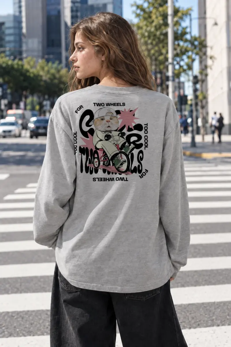 "Too Cool Two Wheels" Unisex Longsleeve T-shirt | Gildan 2400